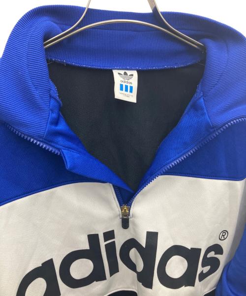 adidas（アディダス）adidas (アディダス) ハーフジップジャージ ブルー×ブラック サイズ:XOの古着・服飾アイテム