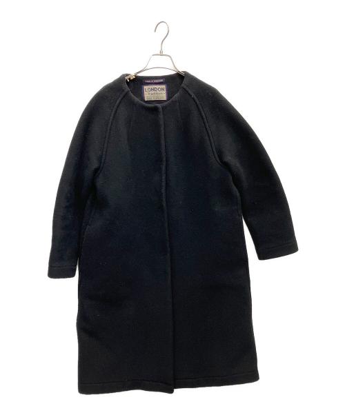 LONDON Tradition（ロンドントラディション）LONDON Tradition (ロンドントラディション) ノーカラーコート ブラック サイズ:Sの古着・服飾アイテム
