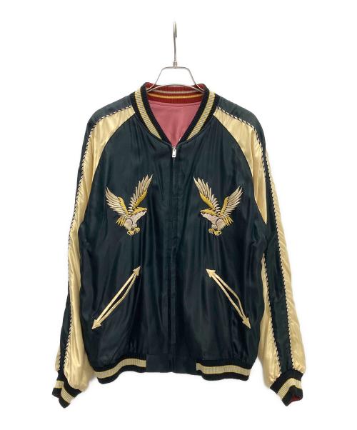 テーラー東洋（テーラートウヨウ）テーラー東洋 (テーラートウヨウ) Early 1950s Style Acetate Souvenir Jacket “JAPAN MAP” × “EAGLE & DRAGON”  ブラック×ゴールド サイズ:-の古着・服飾アイテム