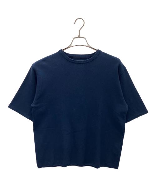 Snow peak（スノーピーク）snow peak (スノーピーク) 半袖ニット ネイビー サイズ:Mの古着・服飾アイテム