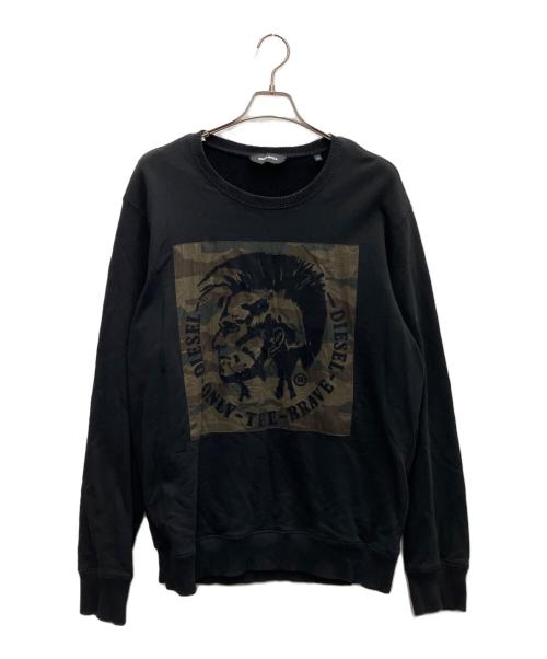 DIESEL（ディーゼル）DIESEL (ディーゼル) スウェット ブラック サイズ:XLの古着・服飾アイテム