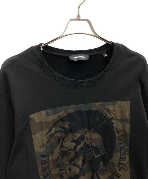 DIESEL（ディーゼル）DIESEL (ディーゼル) スウェット ブラック サイズ:XLの古着・服飾アイテム