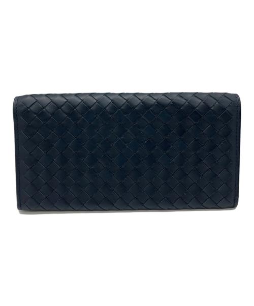 BOTTEGA VENETA（ボッテガベネタ）BOTTEGA VENETA (ボッテガベネタ) 長財布 ネイビーの古着・服飾アイテム