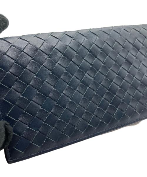 BOTTEGA VENETA（ボッテガベネタ）BOTTEGA VENETA (ボッテガベネタ) 長財布 ネイビーの古着・服飾アイテム