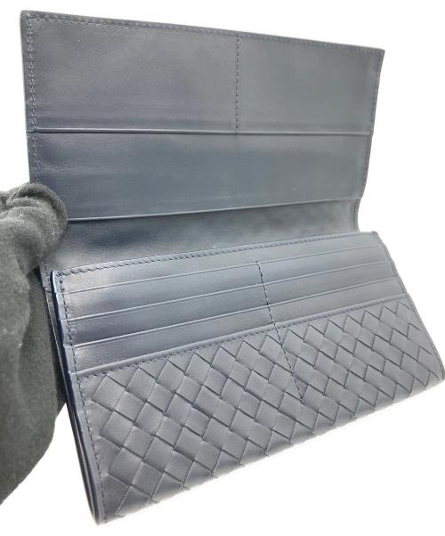 BOTTEGA VENETA（ボッテガベネタ）BOTTEGA VENETA (ボッテガベネタ) 長財布 ネイビーの古着・服飾アイテム