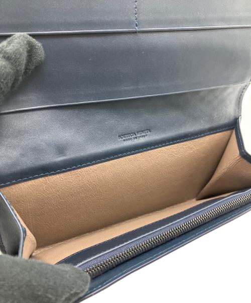 BOTTEGA VENETA（ボッテガベネタ）BOTTEGA VENETA (ボッテガベネタ) 長財布 ネイビーの古着・服飾アイテム