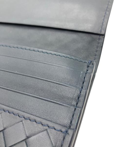 BOTTEGA VENETA（ボッテガベネタ）BOTTEGA VENETA (ボッテガベネタ) 長財布 ネイビーの古着・服飾アイテム
