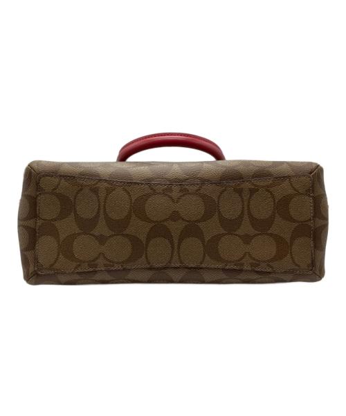 COACH（コーチ）COACH (コーチ) 2WAYショルダーバッグ ワインレッド×ブラウンの古着・服飾アイテム