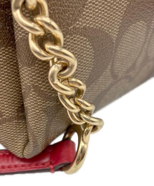 COACH（コーチ）COACH (コーチ) 2WAYショルダーバッグ ワインレッド×ブラウンの古着・服飾アイテム