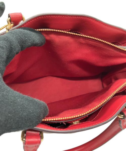 COACH（コーチ）COACH (コーチ) 2WAYショルダーバッグ ワインレッド×ブラウンの古着・服飾アイテム