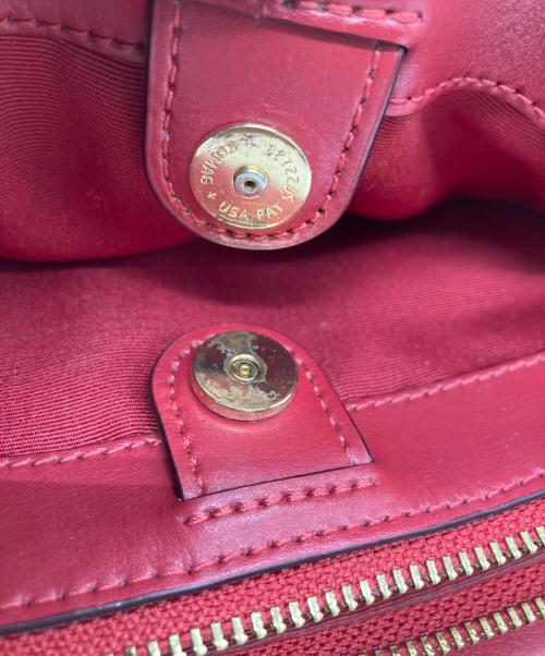 COACH（コーチ）COACH (コーチ) 2WAYショルダーバッグ ワインレッド×ブラウンの古着・服飾アイテム