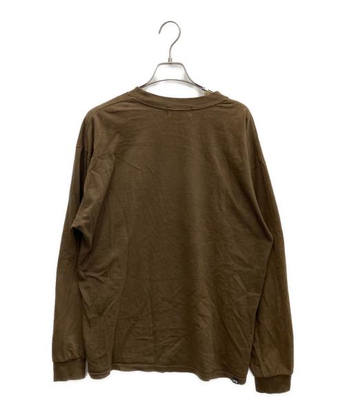 Hysteric Glamour（ヒステリックグラマー）Hysteric Glamour (ヒステリックグラマー) 長袖カットソー ブラウン サイズ:Lの古着・服飾アイテム