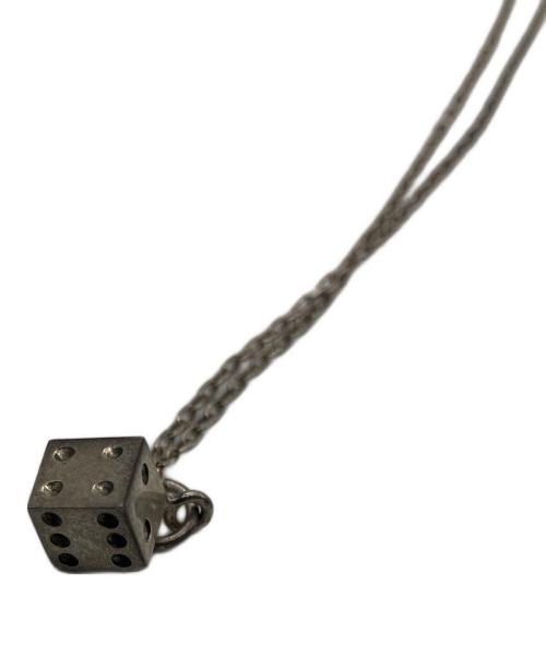 -（-）- (-) ダイスモチーフネックレス シルバーの古着・服飾アイテム