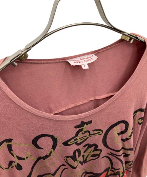 Vivienne Westwood（ヴィヴィアンウエストウッド）Vivienne Westwood (ヴィヴィアンウエストウッド) 半袖カットソー ピンク サイズ:Mの古着・服飾アイテム