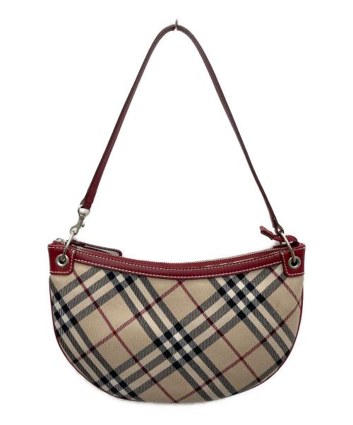 BURBERRY BLUE LABEL（バーバリーロンドンブルーレーベル）BURBERRY BLUE LABEL (バーバリーロンドンブルーレーベル) ワンショルダーバッグ レッド×ベージュの古着・服飾アイテム