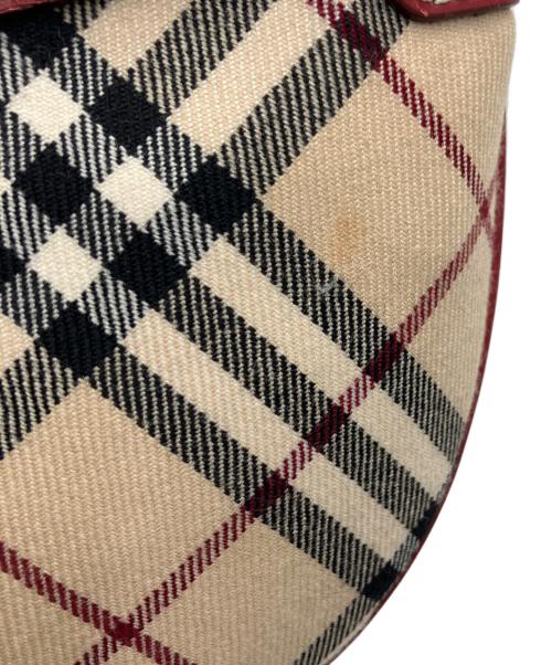 BURBERRY BLUE LABEL（バーバリーロンドンブルーレーベル）BURBERRY BLUE LABEL (バーバリーロンドンブルーレーベル) ワンショルダーバッグ レッド×ベージュの古着・服飾アイテム