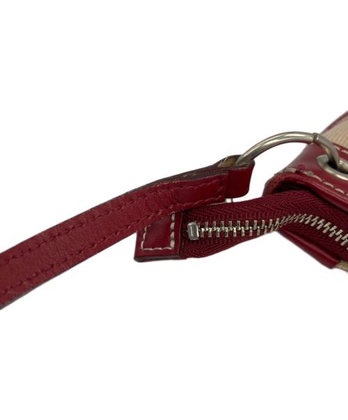 BURBERRY BLUE LABEL（バーバリーロンドンブルーレーベル）BURBERRY BLUE LABEL (バーバリーロンドンブルーレーベル) ワンショルダーバッグ レッド×ベージュの古着・服飾アイテム