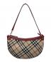 BURBERRY BLUE LABEL（バーバリーロンドンブルーレーベル）の古着「ワンショルダーバッグ」｜レッド×ベージュ