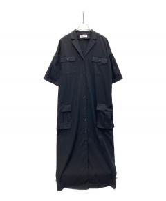 中古・古着通販】yoli (ヨリ) Silk long onepiece ブラック サイズ