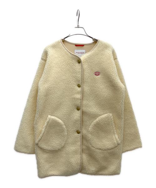VINCENT ET MIREILLE（ヴァンソンエミレイユ）VINCENT ET MIREILLE (ヴァンソンエミレイユ) ボアノーカラーミドル丈ジャケット アイボリー サイズ:SIZE36の古着・服飾アイテム