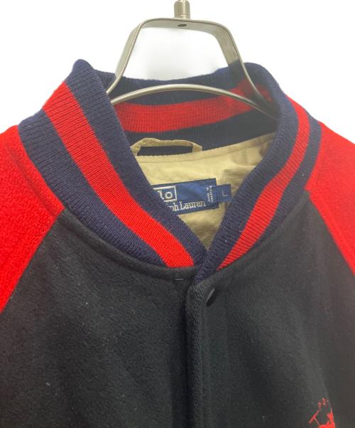 POLO RALPH LAUREN（ポロ・ラルフローレン）POLO RALPH LAUREN (ポロ・ラルフローレン) スタジャン ブラック×レッド サイズ:Lの古着・服飾アイテム