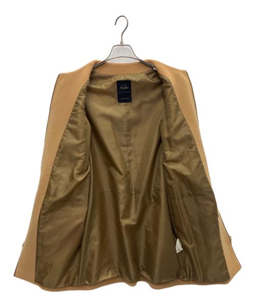 Noble（ノーブル）Noble (ノーブル) ノーカラーコート ブラウン サイズ:SIZE36の古着・服飾アイテム