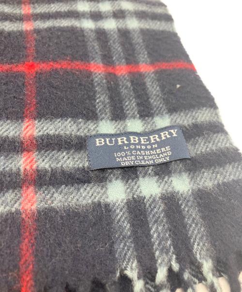 BURBERRY LONDON（バーバリーロンドン）BURBERRY LONDON (バーバリーロンドン) マフラー ネイビーの古着・服飾アイテム