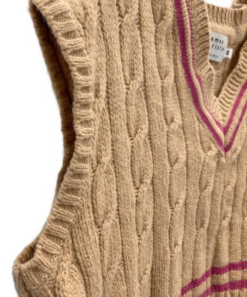 James Charlotte（ジェームスシャルロット）James Charlotte (ジェームスシャルロット) ニットベスト ブラウン サイズ:SIZE40の古着・服飾アイテム