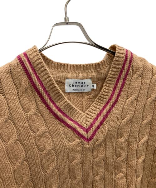 James Charlotte（ジェームスシャルロット）James Charlotte (ジェームスシャルロット) ニットベスト ブラウン サイズ:SIZE40の古着・服飾アイテム