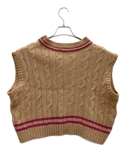 James Charlotte（ジェームスシャルロット）James Charlotte (ジェームスシャルロット) ニットベスト ブラウン サイズ:SIZE40の古着・服飾アイテム