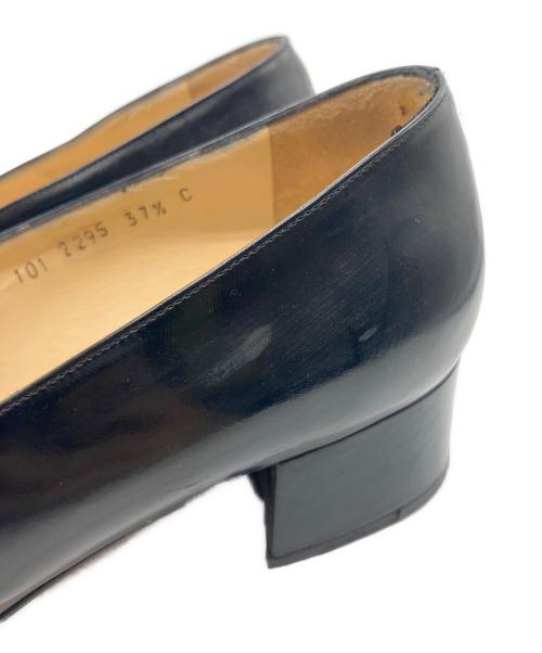 GUCCI（グッチ）GUCCI (グッチ) Gロゴスクエアトゥパンプス ブラック サイズ:37　1/2Cの古着・服飾アイテム