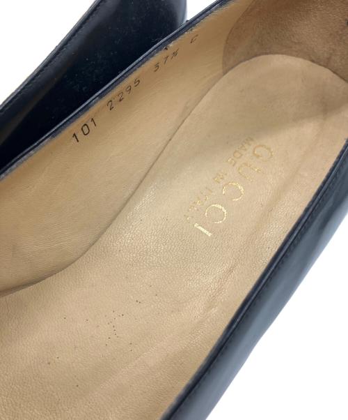 GUCCI（グッチ）GUCCI (グッチ) Gロゴスクエアトゥパンプス ブラック サイズ:37　1/2Cの古着・服飾アイテム