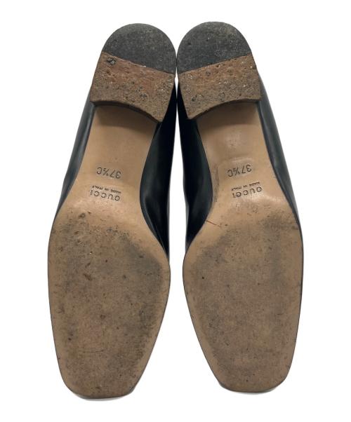 GUCCI（グッチ）GUCCI (グッチ) Gロゴスクエアトゥパンプス ブラック サイズ:37　1/2Cの古着・服飾アイテム