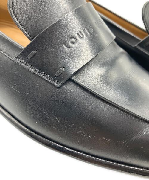 LOUIS VUITTON（ルイ ヴィトン）LOUIS VUITTON (ルイ ヴィトン) スクエアトゥローファー ブラック サイズ:8　1/2の古着・服飾アイテム