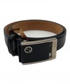GUCCIグッチ）の古着「レザーベルト」｜ブラック