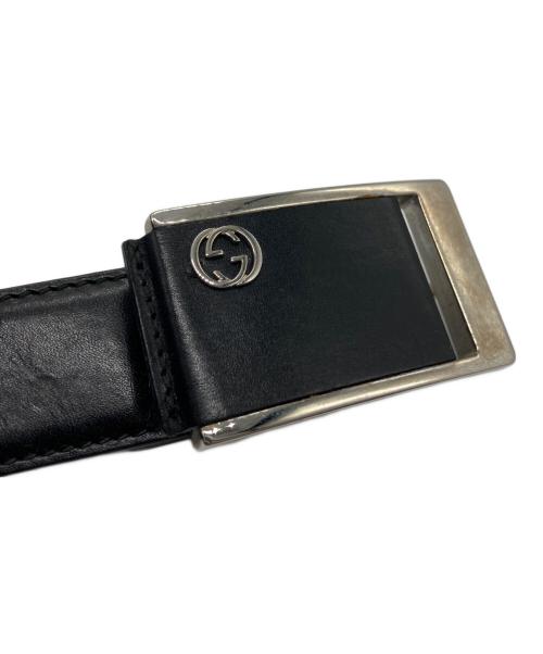 GUCCI（グッチ）GUCCI (グッチ) レザーベルト ブラックの古着・服飾アイテム