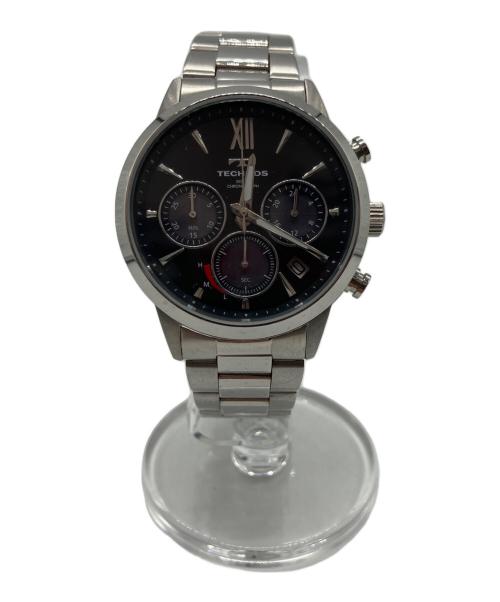 TECHNOS（テクノス）TECHNOS (テクノス) TECHNOS テクノス 腕時計 メンズ ソーラー クロノグラフ ブラックの古着・服飾アイテム