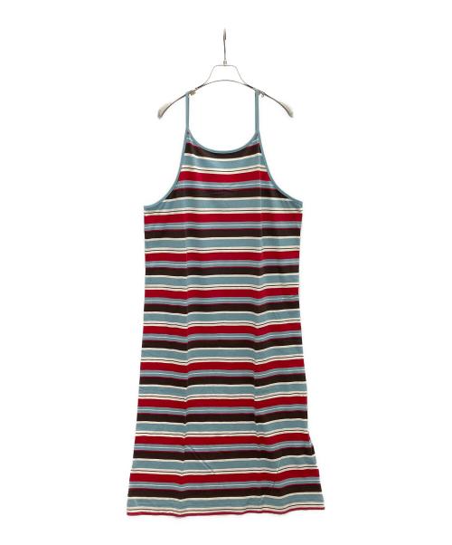 BEAMS BOY（ビームスボーイ）BEAMS BOY (ビームスボーイ) キャミソールワンピース ブルー×ブラウン サイズ:SIZEFREE 未使用品の古着・服飾アイテム