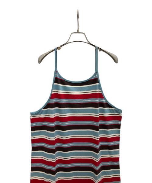 BEAMS BOY（ビームスボーイ）BEAMS BOY (ビームスボーイ) キャミソールワンピース ブルー×ブラウン サイズ:SIZEFREE 未使用品の古着・服飾アイテム