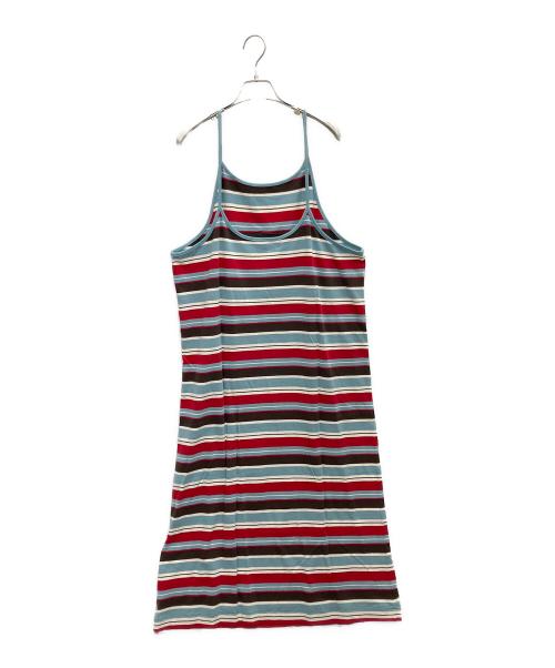 BEAMS BOY（ビームスボーイ）BEAMS BOY (ビームスボーイ) キャミソールワンピース ブルー×ブラウン サイズ:SIZEFREE 未使用品の古着・服飾アイテム