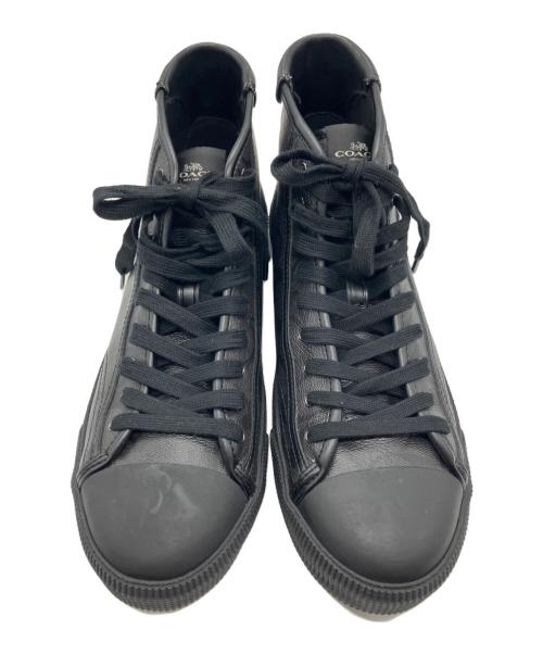 COACH（コーチ）COACH (コーチ) ハイカットスニーカー ブラック サイズ:8.5Dの古着・服飾アイテム