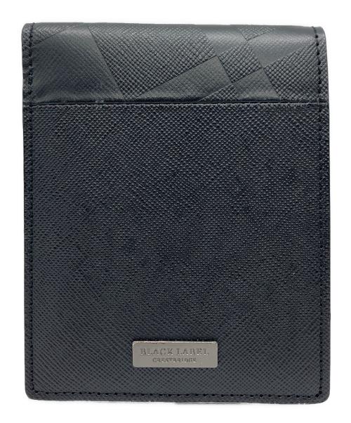 BLACK LABEL CRESTBRIDGE（ブラックレーベル クレストブリッジ）BLACK LABEL CRESTBRIDGE (ブラックレーベル クレストブリッジ) 2つ折り財布 ブラックの古着・服飾アイテム
