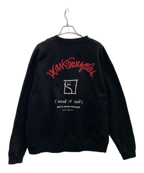 MARK GONZALES（マーク・ゴンザレス）MARK GONZALES (マーク・ゴンザレス) プルオーバートレーナー ブラック サイズ:Lの古着・服飾アイテム