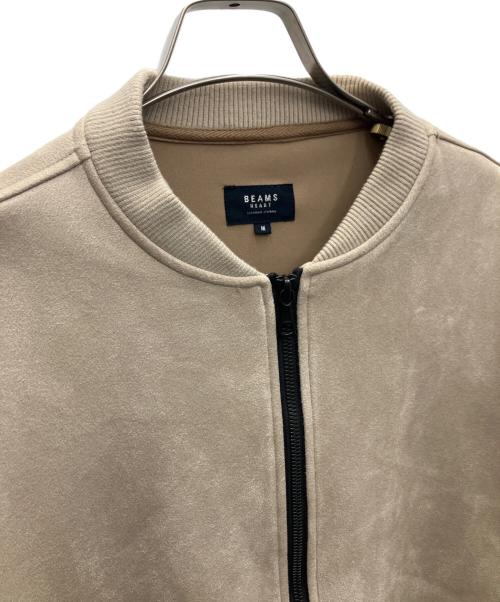 BEAMS HEART（ビームスハート）BEAMS HEART (ビームスハート) フェイクスエード MA-1 ベージュ サイズ:Mの古着・服飾アイテム