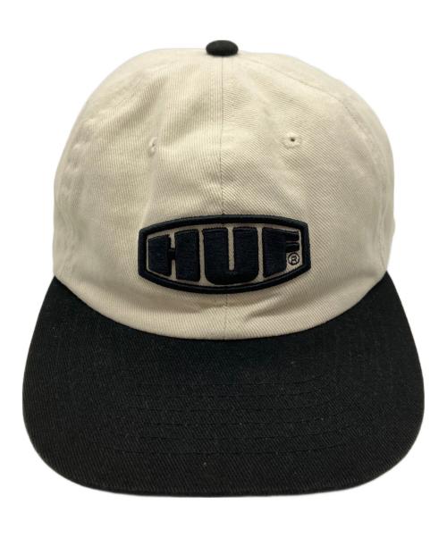 HUF（ハフ）HUF (ハフ) キャップ ブラック×アイボリーの古着・服飾アイテム