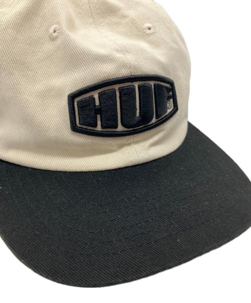 HUF（ハフ）HUF (ハフ) キャップ ブラック×アイボリーの古着・服飾アイテム