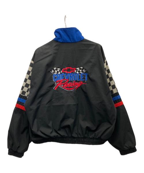 ASHLEY（アシュレイ）ashley (アシュレイ) ナイロンジャケット ブラック×ブルー サイズ:XXLの古着・服飾アイテム