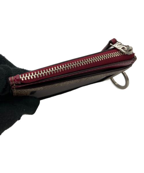 COACH（コーチ）COACH (コーチ) パスケース ブラウン×レッドの古着・服飾アイテム