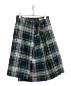O'NEIL OF DUBLINオニールオブダブリン）の古着「チェックスカート」｜イエロー×グリーン
