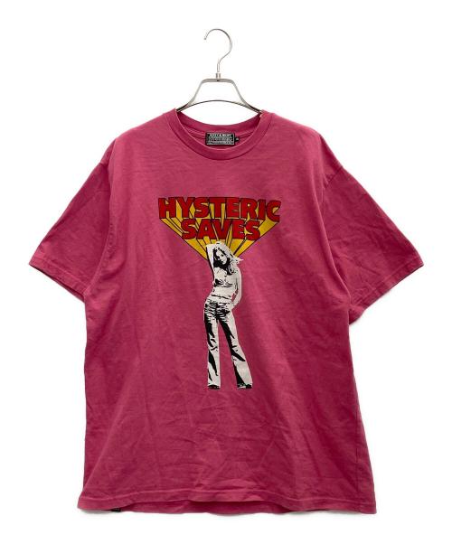 Hysteric Glamour（ヒステリックグラマー）Hysteric Glamour (ヒステリックグラマー) 半袖カットソー ショッキングピンク サイズ:XLの古着・服飾アイテム